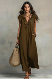 EMBERLOOM:  V NECK BOHEMIAN FLUTTER SLV MAXI DRESS