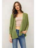 BE COOL:  DOLMAN SLEEVE OPEN FRONT CARDIGAN