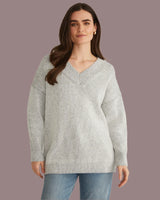 525:  DIANA V NECK PLAITED TUNIC SWTR