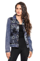 ADORE:  DENIM JACKET W/SEQUINS