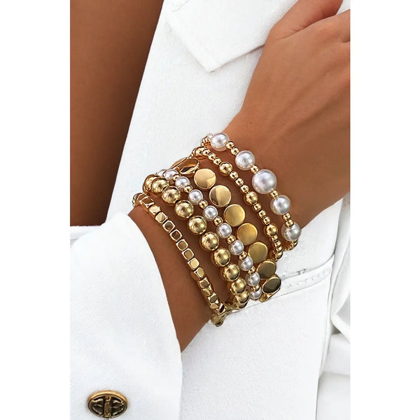 FASHIONWORKS:  PEARL/BEAD BRACE SET