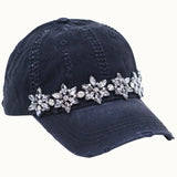 OLIVE & PIQUE:  BEJEWELED GLITZ DISTRESSED CAP
