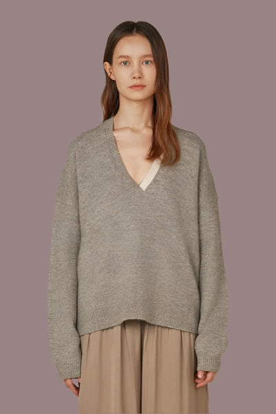 GRADE & GATHER:  CONTRAST NECK SWEATER