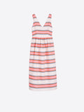 VILAGALLO:  DOMINIQUE MIDI STRIPE DRESS