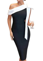 SANYAO:  CHIC 1 SHOULDER BANDAGE DRESS