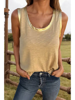 FASHIONWORKS:  SATIN EDGE COOP NECK TANK