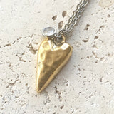 VB&CO:  HEART NECK W/RHINE CHARM