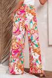 FULL TIME PURCHASE:  FLORAL PRINT WIDE LEG PANT