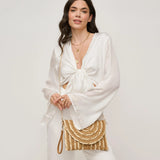 URBAN EXPRESSIONS:  LILA WOVEN CLUTCH/XBODY