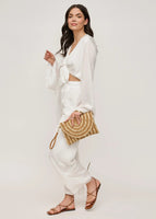 URBAN EXPRESSIONS:  LILA WOVEN CLUTCH/XBODY