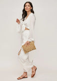 URBAN EXPRESSIONS:  LILA WOVEN CLUTCH/XBODY