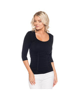 LAST TANGO:  3/4 SLV RUCHED TOP