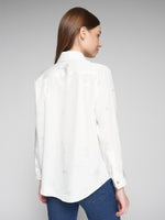 VILAGALLO:  L/S MAFALDA DAMASK BLOUSE
