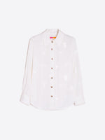 VILAGALLO:  L/S MAFALDA DAMASK BLOUSE