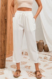 FULL TIME PURCHASE:  LACE PANEL DRAWSTRING PANT