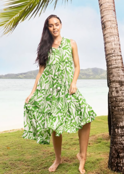 ORIENTIQUE:  HAYMAN SLVLS CRINKLE DRESS