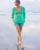 WOODEN SHIPS:  LUCKY V NECK SWEATER